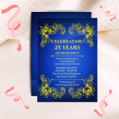 Bedrijf Jubileum Elegant Business Navy Kaart