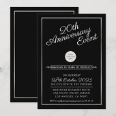 BEDRIJF JUBILEUM modern bedrijf zwart marine Kaart (Voorkant / Achterkant)