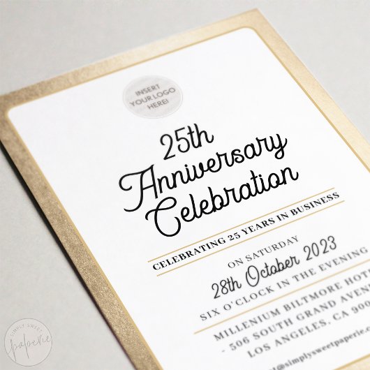 BEDRIJF JUBILEUM modern zakelijk gouden goud Kaart