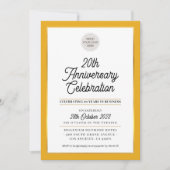 BEDRIJF JUBILEUM modern zakelijk mosterdgoud Kaart (Voorkant)
