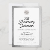 BEDRIJF JUBILEUM modern zakelijk zilvergrijs Kaart (Voorkant)