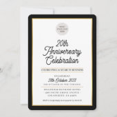 BEDRIJF JUBILEUM modern zakelijk zwart goud Kaart (Voorkant)