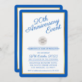 BEDRIJF JUBILEUM PARTY modern bedrijf GINA Kaart (Voorkant / Achterkant)