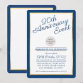BEDRIJF JUBILEUM PARTY moderne business navy Kaart (Voorkant / Achterkant)