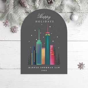 Bedrijf Kantoor City Skyline Business Arch Diecut Kaart