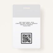 Bedrijf Kantoor Custom Employee Badge (Achterkant)