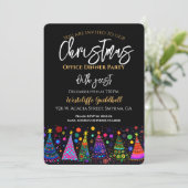 Bedrijf Kantoor Kerstboom Party Kaart (Staand voorkant)