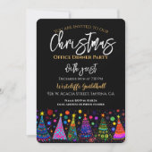 Bedrijf Kantoor Kerstboom Party Kaart (Voorkant)