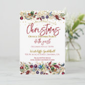 Bedrijf Kantoor Kerstfeest Kaart (Staand voorkant)