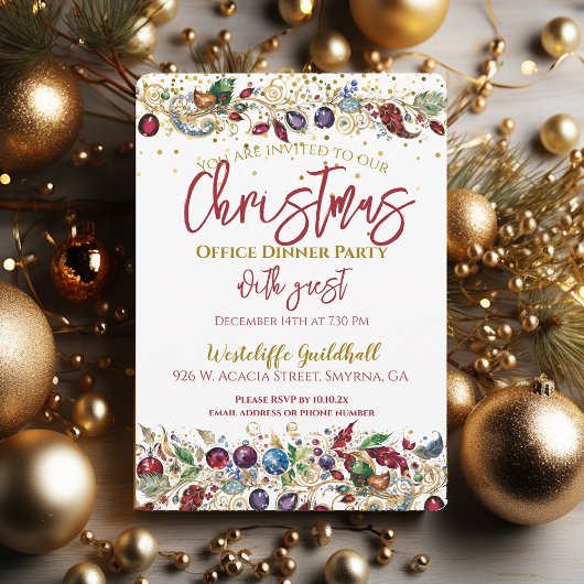 Bedrijf Kantoor Kerstfeest Kaart