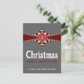 Bedrijf Kantoor Stijlvolle kerstfeest Uitnodigen Briefkaart (Staand voorkant)