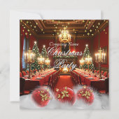 Bedrijf Kerst Diner Party Kaart (Voorkant)