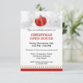 Bedrijf Kerst Open Huis Party Uitnodiging (Staand voorkant)