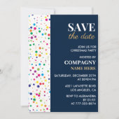 Bedrijf Kerstfeest Bewaar de datum Confetti Kaart (Voorkant)