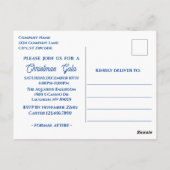 Bedrijf Kerstfeest Drie Wisemen Blue Star Briefkaart (Achterkant)