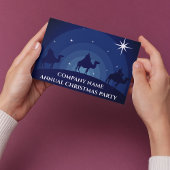 Bedrijf Kerstfeest Drie Wisemen Blue Star Briefkaart