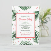 Bedrijf Kerstfeest Elegant Evergreen Kaart (Staand voorkant)