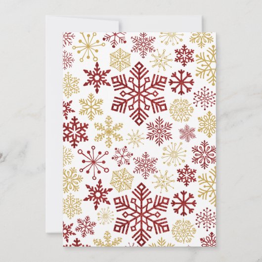 Bedrijf Kerstfeest Elegante Sneeuwvlokken Kaart (Achterkant)