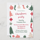 Bedrijf Kerstfeest Kerstpatroon Kaart (Voorkant)