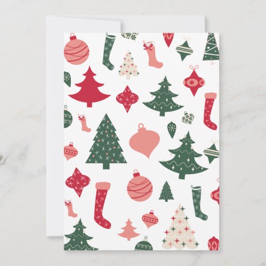 Bedrijf Kerstfeest Kerstpatroon Kaart (Achterkant)