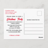 Bedrijf Kerstfeest Rode Candy Cane Uitnodiging (Achterkant)