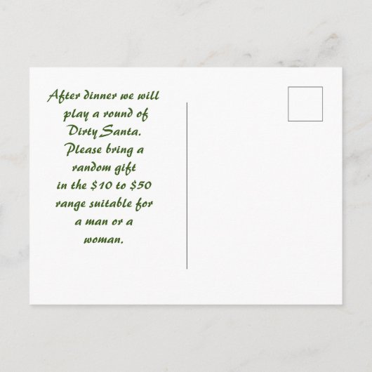 Bedrijf Kerstfeest Save the Date Artistic Briefkaart (Achterkant)