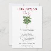 Bedrijf Kerstfeest Tropische Palmboom Kaart (Voorkant)