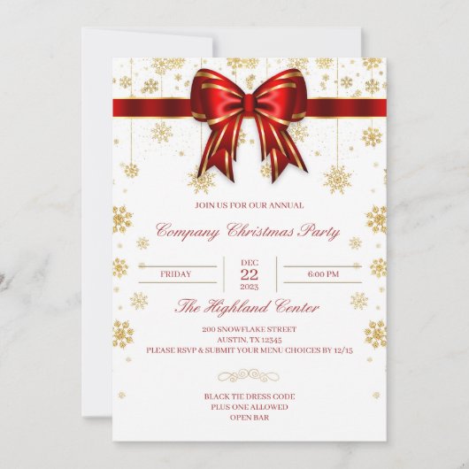 Bedrijf Kerstfeest uitnodiging E-mail Corporate (Voorkant)