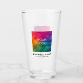 Bedrijf Klein Bedrijf Logo Hier Sjabloon Bier Glas (Voorkant)