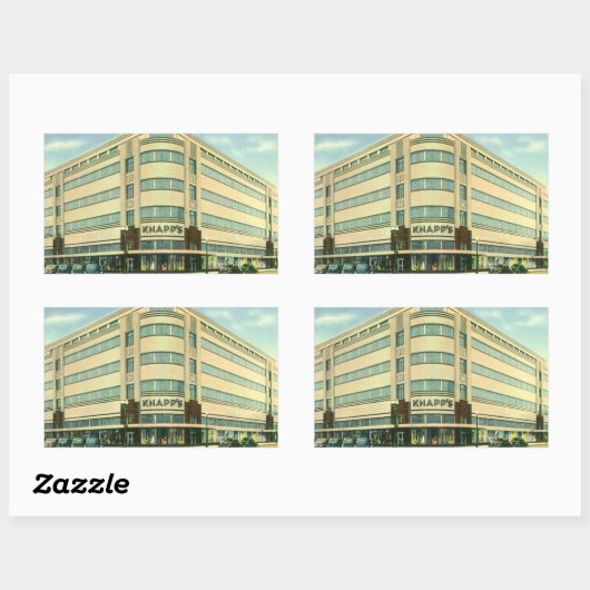 bedrijf, Knapp-winkel Rechthoekige Sticker (Vel)