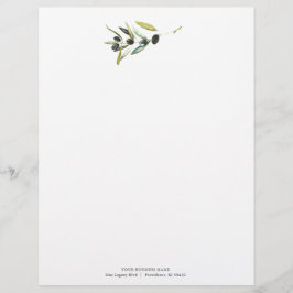 Bedrijf Letterhead Design Olive Branch Briefhoofd