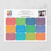 Bedrijf Logo 2026 Zakelijke Kleurrijke Kalender Briefkaart (Voorkant)