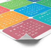 Bedrijf Logo 2026 Zakelijke Kleurrijke Kalender Poster (Hoek)