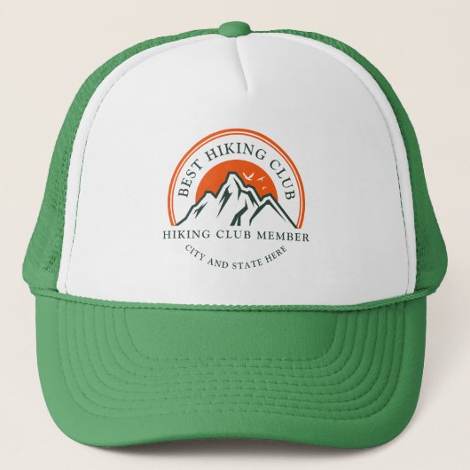 Bedrijf Logo Aangepaste naam Wandelclub Swag Trucker Pet (Voorkant)