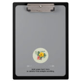 Bedrijf Logo Aangepaste tekst Grijs Klembord (Voorkant)