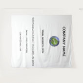 Bedrijf logo bedrijf achtergrond wandkleed (Voorkant (horizontaal))