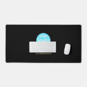Bedrijf Logo Bedrijf Kantoor Zwart Goud Bureaumat (Keyboard & Muis)