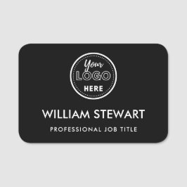 Bedrijf Logo Bedrijf Zwart Werknemersnaam Naamplaatje