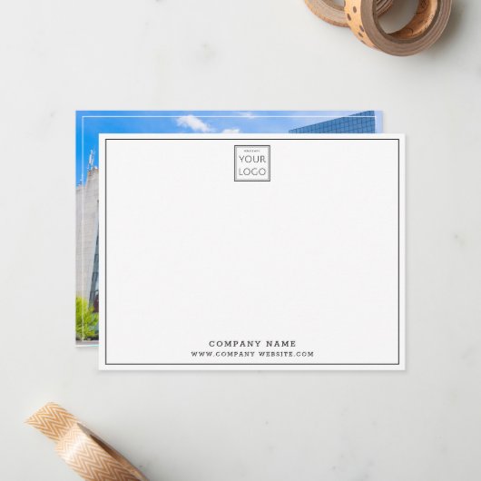 Bedrijf Logo Bedrijfsnaam Bedrijf Kantoor Foto Notitiekaartje (Voorkant / Achterkant in situ)
