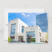 Bedrijf Logo Bedrijfsnaam Bedrijf Kantoor Foto Notitiekaartje (Achterkant)