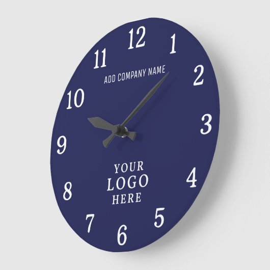 Bedrijf Logo Bedrijfsnaam Bedrijfsmerk Navy Grote Klok (Hoek)