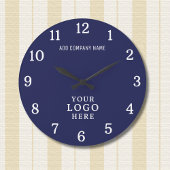 Bedrijf Logo Bedrijfsnaam Bedrijfsmerk Navy Grote Klok