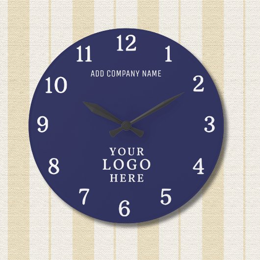 Bedrijf Logo Bedrijfsnaam Bedrijfsmerk Navy Grote Klok
