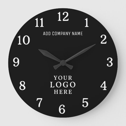 Bedrijf Logo Bedrijfsnaam Bedrijfsmerk Promo Grote Klok (Voorkant)