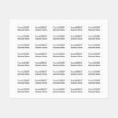 Bedrijf Logo Bedrijfsnaam Branding Witte Kleding Labels (Vel)