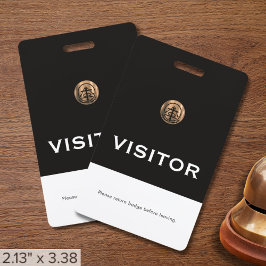 Bedrijf Logo Bezoekersbadge Retourverzoek Badge