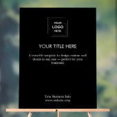 Bedrijf Logo | Black Modern Professional Acryl Bord (Neutraal)