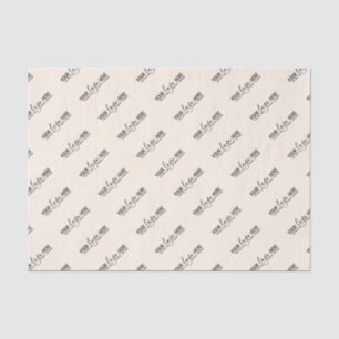 Bedrijf Logo Brand Custom Beige Business Tissuepapier