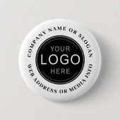 Bedrijf Logo Brand Foto Modern Swag Ronde Button 5,7 Cm (Voorkant)