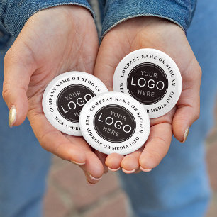 Bedrijf Logo Brand Foto Modern Swag Ronde Button 5,7 Cm